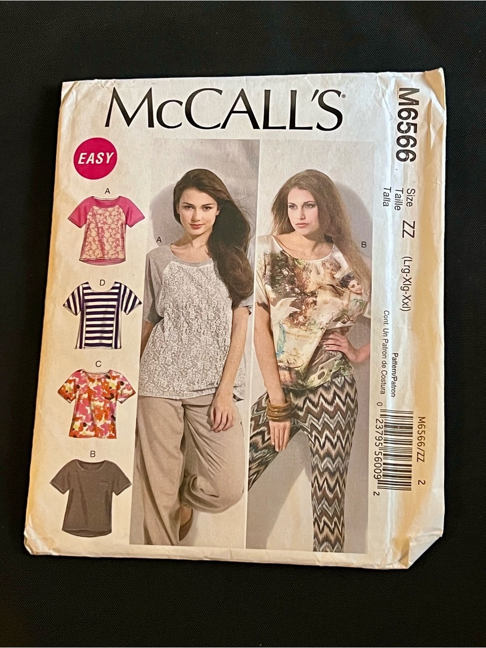 McCALL'S Women's Short Sleeve Tee Sewing Pattern